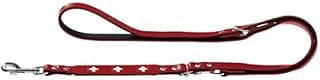 HUNTER Verstellbare Hundeführleine SWISS, Farbe: rot/schwarz, weiches Rindsleder, schweizer Kreuz, elegante Optik, 3-fache Verstellmöglichkeit, komfortabel, Made in Germany, Größe: 18/200 - Günstig online kaufen