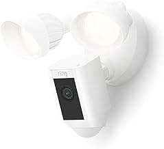 Ring Floodlight Cam Wired Plus, Zertifiziert und generalüberholt | Funktioniert mit Alexa | Weiß - Details ansehen