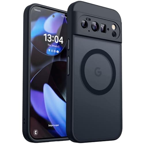 CANSHN für Google Pixel 10 Pro XL Hülle mit Kameraschutz für Magsafe (TOP Militärschutz & Magnetkraft) Extrem Haltbarkeit Handyhülle Pixel 10 Pro XL Case - Transluzente Matt Schwarz - Produktbild