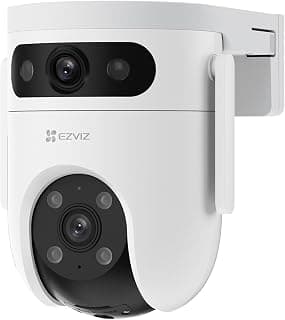 EZVIZ 2K+2K Dual-Lens Überwachungskamera aussen, WLAN PTZ Kamera mit KI Personen-/Fahrzeugerkennung, Auto-Tracking, 2-Wege-Audio und Farbnachtsicht, wetterfest, H9c - Amazon Angebot