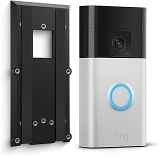 Ring Akku-Videotürklingel (Battery Video Doorbell) + Selbsthaftende Halterung | WLAN-Videotürklingel-Sicherheitskamera, Selbstinstallation (in 5 Minuten) | mit eingebautem Akku - Stark reduziert