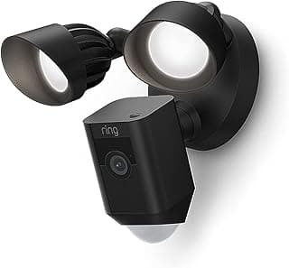 Ring Floodlight Cam Wired Plus, Zertifiziert und generalüberholt | Funktioniert mit Alexa, Schwarz - Stark reduziert