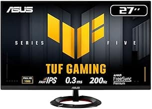 ASUS TUF Gaming VG279Q5R 27 Zoll Full HD Monitor (200 Hz, 0.3ms GtG, FreeSync, Adaptive Sync, ELMB, GameFast Input, HDR10, Fast-IPS Panel, 16:9, 1920x1080, DisplayPort, HDMI, Speaker) - Stark reduziert
