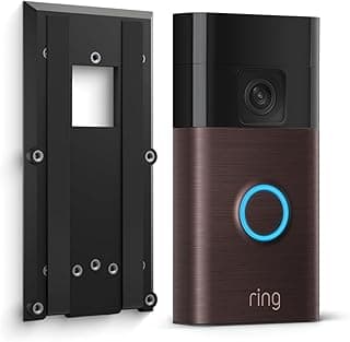 Ring Akku-Videotürklingel (Battery Video Doorbell) + Selbsthaftende Halterung | WLAN-Videotürklingel-Sicherheitskamera, Selbstinstallation (in 5 Minuten) | mit eingebautem Akku - Stark reduziert