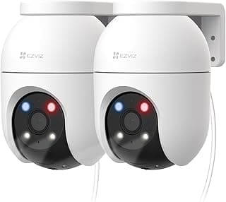 EZVIZ 5MP Pan&Tilt Überwachungskamera Aussen WLAN, 360° PTZ, Personen-/Fahrzeugerkennung, Zwei-Wege-Audio, Automatische Verfolgung, Farbnachtsicht, 2,4/5GHz WLAN 6, Wetterfest, C8c 3K 2er Pack - Amazon Angebot