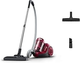 Rowenta RO2933EA, Swift Power Cyclonic Staubsauger, beutellos, Zyklon-Technologie, kompaktes Design, leicht, Hochleistungsfilter, Parkettbürste, Schwarz/Dunkelrot, 750 W, 1.2 liters, 77 Dezibel - Details ansehen