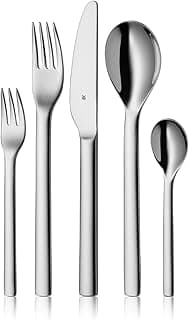 WMF Habitum Edelstahl Besteck Set 6 Personen, Essbesteck Set 30 teilig, Monobloc-Messer, Cromargan Edelstahl poliert, glänzend, spülmaschinenfest - Günstig online kaufen