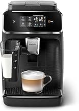 Philips 2300 Series Kaffeevollautomat - 4 Getränke, Modernes Farb-Touchscreen-Display, LatteGo-Milchsystem, SilentBrew, 100% Keramikmahlwerk, AquaClean Filter, Mattschwarz (EP2330/10) - Produktbild