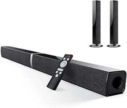 Soundbar für TV Geräte, 32 Zoll Teilbare 2-in-1-Soundbar Bluetooth Sound Bar mit 3 EQ-Modi und 3D Surround Sound, TV Lautsprecher Soundbars mit ARC/Optical/Aux, 1 Piece - Günstig online kaufen