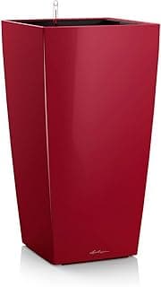Lechuza-Gefäß mit Bewässerungssystem Cubico Premium 30 Scarlet rot Hochglanz | 18183 - Amazon Angebot