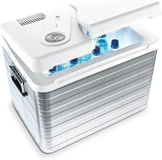 Mobicool MQ40A AC/DC elektrische Kühlbox 39L – 12V und 230V – Aluminium-Kühlbox mit Doppellüfter und geteiltem Deckel für Auto, Camping und LKW – Kühlt bis 20 °C unter Umgebungstemperatur - Stark reduziert