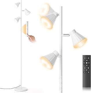 Stehlampe Wohnzimmer, 36W 2500LM Moderne Stehlampe LED Dimmbar mit Fernbedienung & Berührung 2700K-6500K, 3-Licht Leselampe Deckenfluter LED für Wohnzimmer Schlafzimmer Büro Hotel, Weiß - Günstig online kaufen