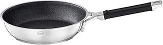 RÖSLE SILENCE PRO Bratpfanne, Pfanne mit kratzfester Premium-Antihaftversiegelung ProResist, Silikongriff, 28 cm, Edelstahl 18/10, induktionsgeeignet, spülmaschinengeeignet, Silberfarben/Schwarz - Top Deal