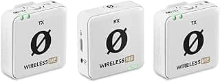 RØDE Wireless ME Dual Set: Kompaktes drahtloses Mikrofonsystem mit GainAssist-Technologie, integrierten Mikrofonen und 100m Reichweite für Filmemacher, Interviews und Content-Erstellung (Weiß) - Top Deal
