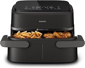 Philips Airfryer 1000 Serie Heißluftfritteuse, Schwarz, 7,1 L | Flexibler Korb, RapidAir Technologie, Touchscreen, 10 Kochfunktionen, HomeID App (NA154/00) - Details ansehen