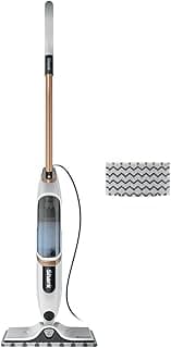 Shark SteamSpot mit Steam Blaster-Technologie für Hartböden, Leichter Dampfreiniger, chemiefreie Reinigung, Abnehmbarer Wassertank, 2 waschbare Dirt Grip Soft-Scrub-Pads, White & Poly Copper S2001EU - Stark reduziert