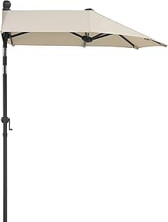 Schneider Sonnenschirm Salerno mezza, natur, 150x150 cm rechteckig, Gestell Stahl, Bespannung Polyester, 5.94 kg - Details ansehen