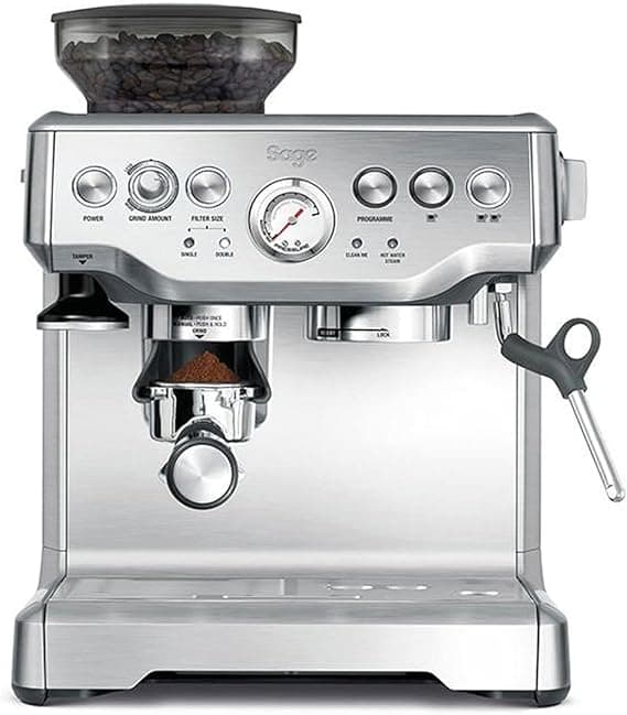 Sage - The Barista Express - Kaffeemaschine mit manuellem Milchaufschäumer & Mahlwerk - Automatisches Mahlen, individueller Milchschaum - Milchkännchen mit Temperaturkontrolle - Gebürsteter Edelstahl - Günstig online kaufen