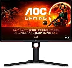 AOC Gaming 25G3ZM - 25 Zoll Full HD Monitor, 240 Hz, 0.5 ms MPRT, FreeSync Premium (1920x1080, HDMI, DisplayPort, USB Hub) schwarz/rot - Details ansehen