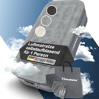 Heimfleiss® Luftmatratze 1 Person | Premium Luftbett selbstaufblasend 100x200 cm | Schnell Aufblasbare Matratze ideal nutzbar als Gästebett & Reisebett | Selbstaufblasbare Camping Air Mattress + Pumpe - Details ansehen