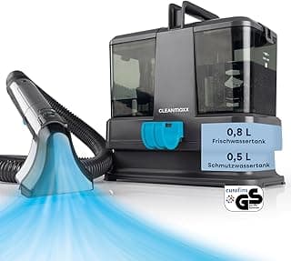 CLEANmaxx Kompakt Polsterreiniger Gerät 330W | kompakter Waschsauger mit 2 Düsen & Dual-Tank | ideal für Sofa Auto Teppich Polster | flexible Fleckenreinigung zuhause - Top Deal