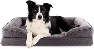 Lumaland orthopädisches Hundebett aus Cord | ergonomisches Hundesofa 90x65 cm - für mittelgroße Hunde | Boden rutschfest | Füllung und Bezug waschbar | Hundekörbchen mit Memory Schaumstoff - Günstig online kaufen