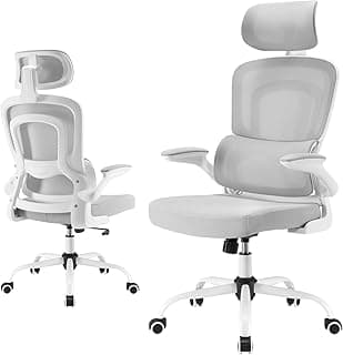 Farini Schreibtischstuhl Bürostuhl Ergonomisch mit mit Verstellbarer Kopfstütze, Office Chair Chefsessel mit Armlehne, Gaming Stuhl mit Rollen - Details ansehen