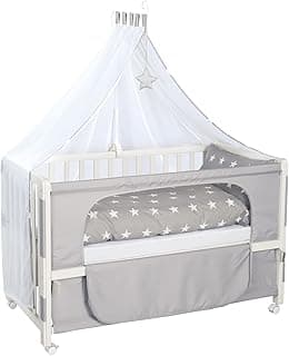 roba Beistellbett, safe asleep Room Bed, 60 x 120 cm Little Stars, Anstellbett, natur - Stark reduziert
