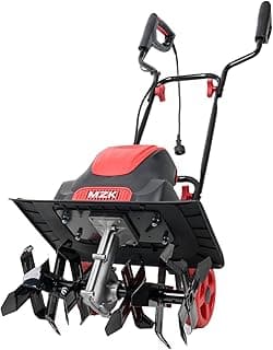 MZK 41cm Arbeitsbreite1600W Elektrische Bodenhacke mit 21cm Arbeitstiefe, klappbarem Handgriff und Transporträdern, Motorhacke für Rasen, Garten und Hof - Details ansehen