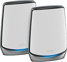 NETGEAR Orbi WiFi 6 Mesh WLAN System RBK852 (WiFi 6 Router + Satellit Repeater, TriBand Mesh AX6000, bis zu 350 m² Abdeckung und bis 100 Geräte bis 6 GBit/s Speed, 8X GB LAN) - Jetzt günstig kaufen