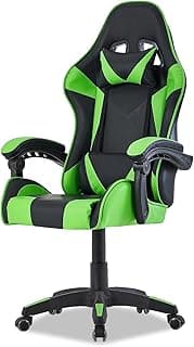 Walden Gaming Stuhl ergonomisch Office Chair bürostühle Gaming Chair Rückenlehne Sitzhöhe verstellbar Drehstuhl Racing Office Computer Ergonomic Video Game Chair (GRÜN) - Super Angebot