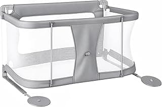 3-in-1 Baby-Beistellbett, höhenverstellbares tragbares Seitenbett mit atmungsaktiven Mesh-Fenstern, Stabiler und waschbarem weichem Innenbezug, ideal für Säuglinge - Günstig online kaufen