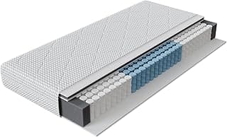 Novilla Matratze 90x200 cm Federkernmatratze Härtegrad H3 Öko-Tex Zertifiziert 7 Zonen Taschenfederkern mit Komfortschaum und Atmungsaktiv Bezug Matratzen Höhe 20 cm - Amazon Angebot