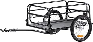 VEVOR Fahrrad-Lastenanhänger, 88/100/72,6 kg Tragfähigkeit, robuster Fahrradwagen, zusammenklappbar, kompakt, mit Universalkupplung - Amazon Angebot