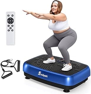 Vibrationsplatte, EvoSpark Vibrationsplatte Testsieger 2025 Verbesserte mit Doppelmotoren für Abnehmen, Ganzkörpertraining - Massagegerät, 450 LBS Power Plate Vibrationsboard für Home Workout - Top Deal