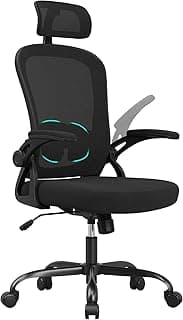 Farini Höhenverstellbar Ergonomischer Stuhl Schreibtisch Stuhl Bürostuhl Bequem mit Kopfstütze, Home Office Stuhl Computer Stühle Chefsessel mit Armlehne, 150 Kg PC Stuhl mit Rollen - Produktbild