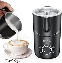 Haokoo Milchaufschäumer Elektrisch 8-in-1, 400ml Automatischer Milchschäumer für Heiße & Kalte Schäume, Spülmaschinengeeignet, Abnehmbares, Leise, für Sojamilch, Hafermilch, Latte, Cappuccino - Top Deal