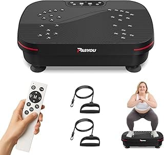 PASYOU Vibrationsplatte, 2025 Verbesserte Vibrationsplatte für Abnehmen, Vibrationsplattform für Ganzkörpertraining mit Übungsband und Fernbedienung, 0-99 Gänge Vibrationsplattform für Heimtraining - Günstig online kaufen