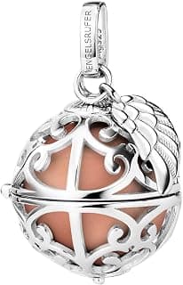 Engelsrufer Damen Anhänger für Halskette mit Flügel aus Sterling Silber mit austauschbarer Klangkugel S in der Farbe Rosé, nickelfrei, 45+5 cm, ER-23-16-S - Super Angebot