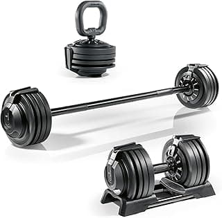 #DoYourFitness Multifunktionshantel Set von 3-24 kg | Verstellbar zu Kurz- & Langhantel und Kettlebell | Vielseitiges Training zu Hause | Ideal für Kraftaufbau und Ausdauer | Für effektives Workout - Amazon Angebot