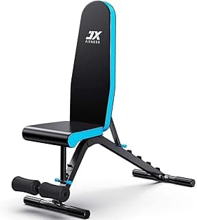 JX FITNESS Hantelbank Verstellbar Multifunktions 90 Grad Fitness Trainingsbank als Schrägbank Flachbank Negativbank für Sit-ups Bizeps-Übung und Rückentrainer, Beinstütze Bauch Übung - Günstig online kaufen