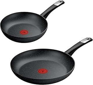 Tefal Explore Stone – 2-teiliges Pfannen-Set Ø 24/28 cm, Antihaftbeschichtung, Induktionsgeeignet, Thermo-Signal – Hochwertige Bratpfannen für Alltag & Profi-Küche - Details ansehen