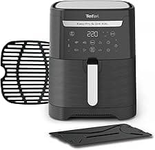 Tefal Easy Fry & Grill XXL Heißluftfritteuse 6,5 L – Airfryer mit Flexcook-Trennwand (XXL oder geteilt), 8 Programme, 80–220 °C, Druckguss-Grillplatte, fettarm frittieren, spülmaschinenfest EY8018 - Super Angebot