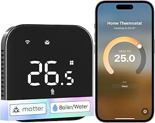 Meross Smart Thermostat Matter Heizungsthermostat Digital WLAN Raumthermostat für Fußbodenheizung & Boiler, Intelligente Wandthermostat mit Siri, Alexa & Google kompatibel, Schwarz - Günstig online kaufen