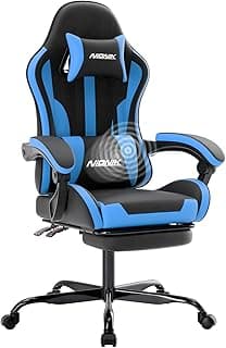 Bürostuhl Gaming Stuhl, Gamer Stuhls Computerstuhl mit Fußstütze, Gepolstert Gaming Chair,Gaming Sessel für Erwachsene, Drehsessel Schwarz blau - Günstig online kaufen
