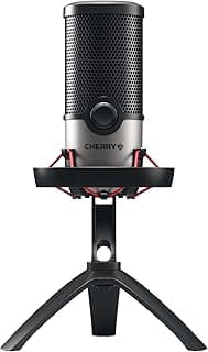 CHERRY UM 6.0 Advanced, USB-Mikrofon für Streaming, Podcast, Schwarz-Silber - Super Angebot