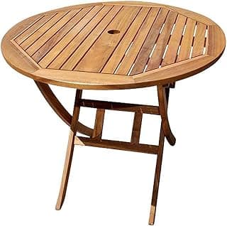 SAM Gartentisch Jasper, 90 cm rund, Akazienholz geölt, Balkontisch klappbar - Stark reduziert