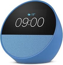 Zertifiziert und generalüberholt Amazon Echo Spot (2024), smarter Wecker mit sattem Klang und Alexa, Blau - Amazon Angebot