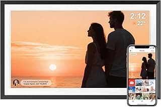 Frameo Digitaler Bilderrahmen 15,6 Zoll Groß.32GB Speicher Elektronischer Bilderrahmen WLAN mit 1920x1080 IPS Hochauflösung Touchscreen.Autorotation.Foto- und Videofreigabe über die Frameo App - Top Deal
