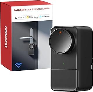 SwitchBot WLAN Smart Lock Pro Mit Aufladbarem Akku, Matter Over WiFi, Elektronisches Türschloss, schnell an deinem vorhandenen Türriegel installiert, unterstützt Apple Home, Alexa, Google Home, IFTTT - Produktbild